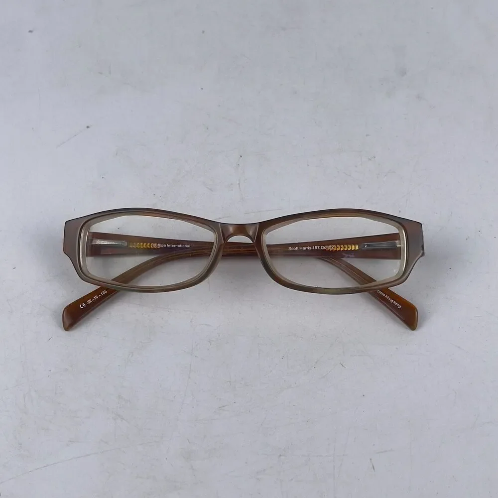 Scott Harris SH-197 COL Eyeglasses‎ Frame Unisex Adults Brown Full Rim 52-16-135